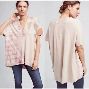 Moth Anthropologie Los Pocitas Wool Cashmere Poncho Sweater Boho Oversized Sz S